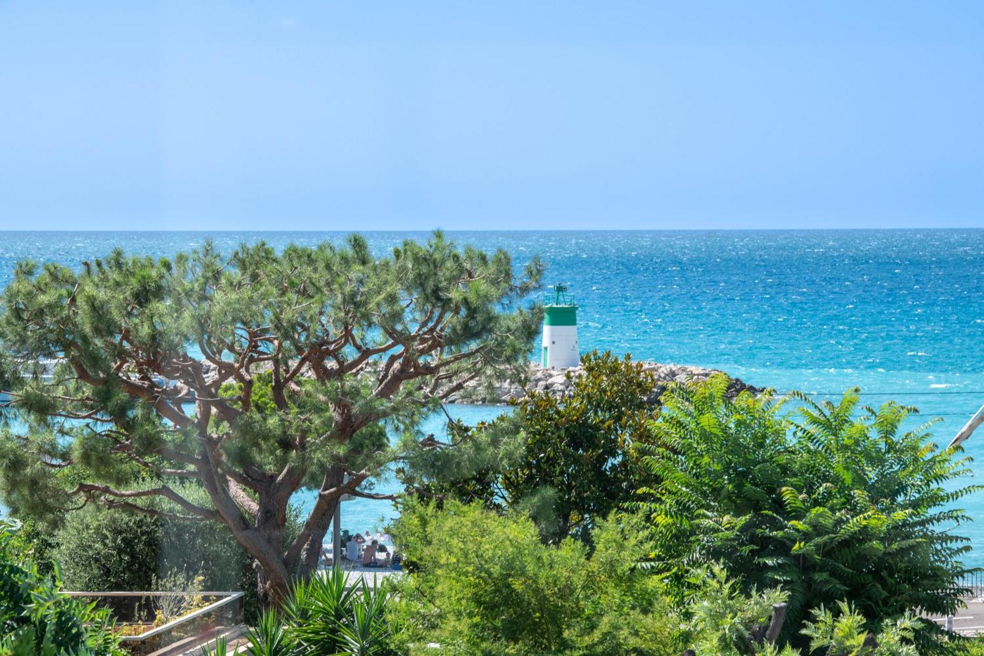 Residence Mediterranee - Beachfront - Sun And Seaview - Pool - Private Parking Cagnes-sur-Mer Bagian luar foto